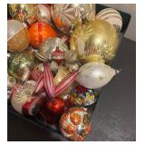 Variety of Vibrant Vintage Glass Christmas Ornaments