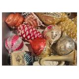 Collection of Vintage Glass Christmas Ornaments Assorted Shapes