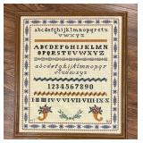 Beautiful Framed Needlepoint Sampler