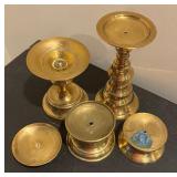 Collection of Beautiful Brass Candle Holders