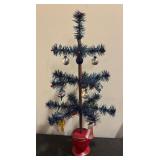 Vintage Santa Mold, Santa Gourd, and Vintage Style Table Top Christmas Tree