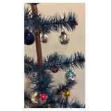 Vintage Santa Mold, Santa Gourd, and Vintage Style Table Top Christmas Tree