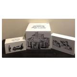 Department 56 Snow Village Ceramic Set with Garage, Service, and a Herd of Holiday Heifers