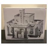Department 56 Snow Village Ceramic Set with Garage, Service, and a Herd of Holiday Heifers
