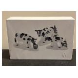 Department 56 Snow Village Ceramic Set with Garage, Service, and a Herd of Holiday Heifers