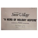 Department 56 Snow Village Ceramic Set with Garage, Service, and a Herd of Holiday Heifers