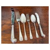 AMAZING Steiff Williamsburg Shell Sterling Silver Flatware Service for Twelve Set in Gorgeous Cabinet