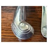 AMAZING Steiff Williamsburg Shell Sterling Silver Flatware Service for Twelve Set in Gorgeous Cabinet