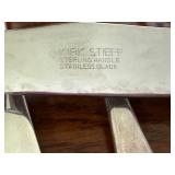 AMAZING Steiff Williamsburg Shell Sterling Silver Flatware Service for Twelve Set in Gorgeous Cabinet