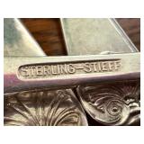 AMAZING Steiff Williamsburg Shell Sterling Silver Flatware Service for Twelve Set in Gorgeous Cabinet