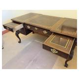 Sligh Chippendale Style Leather-Top Writing Desk