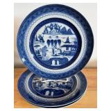Set of 6 Mottahedah Blue Canton 8.5-Inch Porcelain Plates