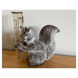 Decorative Squirrel Rain Gauge, 6 Inch Tall