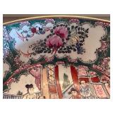 Vintage Chinese Famille Rose Medallion Porcelain Bowl with Stand