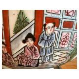 Vintage Chinese Famille Rose Medallion Porcelain Bowl with Stand