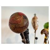 Collection of Vintage Hat Pins with Metal Hat Pin Holder