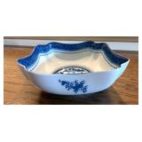 Mottahedeh Blue and White Square Porcelain Bowl, 9 x 3 in / 9" Square Vegetable BowlCantonby MOTTAHEDEH