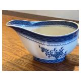 Mottahedeh Blue Canton Gravy Server and Mustard PotÂ 