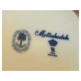 Set of 6 Mottahedeh Historic Charleston 10-Inch Blue and White Pasta Bowls