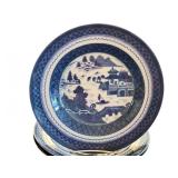 Set of 6 Mottahedeh Historic Charleston 10-Inch Blue and White Pasta Bowls