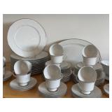 Sango China Sheffield 3725 60-Piece Dinnerware Set with Serving Pieces