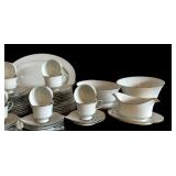 Sango China Sheffield 3725 60-Piece Dinnerware Set with Serving Pieces