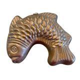 Vintage Copper Fish-Shaped Mold 7 Inch