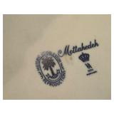 Set of 2 Mottahedeh Historic Charleston Blue and White Porcelain Trivets, 5-Inch and 6-Inch