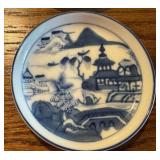 Set of 4 Mottahedah Blue Canton Coasters, 3.5"