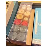 Assorted Candles in Various Styles with Wick Trimmer