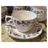Nikko Provincial Designs Vintage 12-Place Dinnerware Set with Cups, Saucers, Bowls, Plates and Creamers