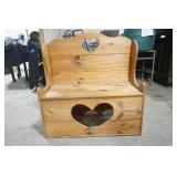 Wooden Heart Entryway Bench Wooden Heart Entryway Bench