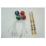 Croquet Mallet Set 6ct w/rack, 4 balls, stakes and poles Croquet Mallet Set 6ct w/rack, 4 balls, stakes and poles