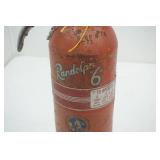 Vintage Randolph 6" Fire Extinguisher - FULL Vintage Randolph 6" Fire Extinguisher - FULL