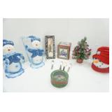 NEW Tin Snowmen and Other Christmas Decor NEW Tin Snowmen and Other Christmas Decor