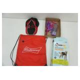 New Budweiser Bag, Hat, Curlers, Dog Anxiety Blanket New Budweiser Bag, Hat, Curlers, Dog Anxiety Blanket