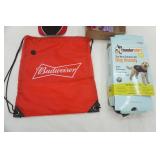 New Budweiser Bag, Hat, Curlers, Dog Anxiety Blanket New Budweiser Bag, Hat, Curlers, Dog Anxiety Blanket