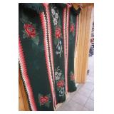 Floral Afghan Forest Green Floral Afghan Forest Green