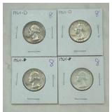 1964 Silver Quarters (4ct) 1964 Silver Quarters (4ct)