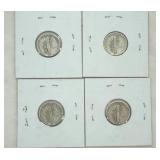 1944 Mercury Dimes (4ct) 1944 Mercury Dimes (4ct)