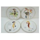 Decor Plates "Glamour Girls" 4ct Decor Plates "Glamour Girls" 4ct