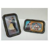 Vintage Lawrence Welk Metal Trays with display stands Vintage Lawrence Welk Metal Trays with display stands