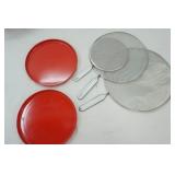 Grease Screens-3 Sizes, and 2 Heller Dinner plates Grease Screens-3 Sizes, and 2 Heller Dinner plates
