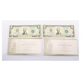 2003 Uncirculated Two Dollar Note Lot of 2