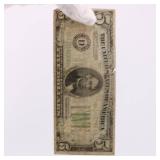 1928 & 1934 US 5 Dollar Note