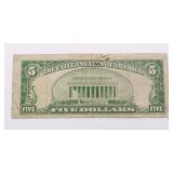 1928 & 1934 US 5 Dollar Note
