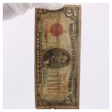 1928 & 1934 US 5 Dollar Note
