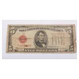 1928 & 1934 US 5 Dollar Note