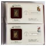 Golden Replicas of U.S. State Birds and Flowers Stamps