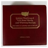 Golden Replicas of U.S. State Birds and Flowers Stamps